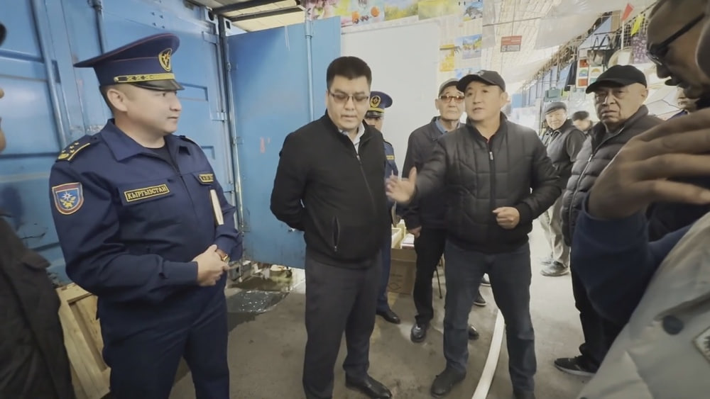 Рейд на рынке «Дордой»: эвакуации и штрафы в Бишкеке