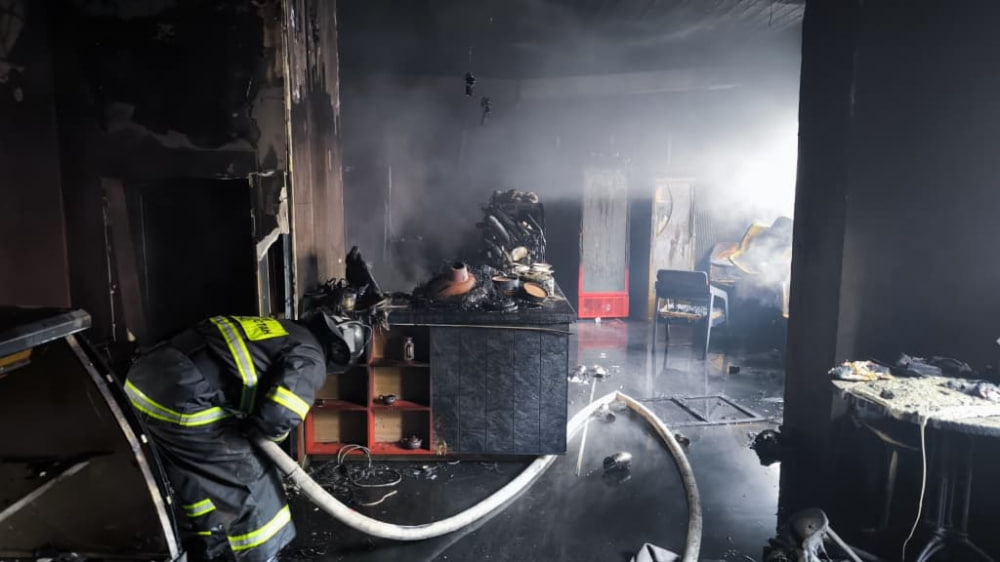 Как развивался пожар в кафе «3 комнаты» в центре Бишкека