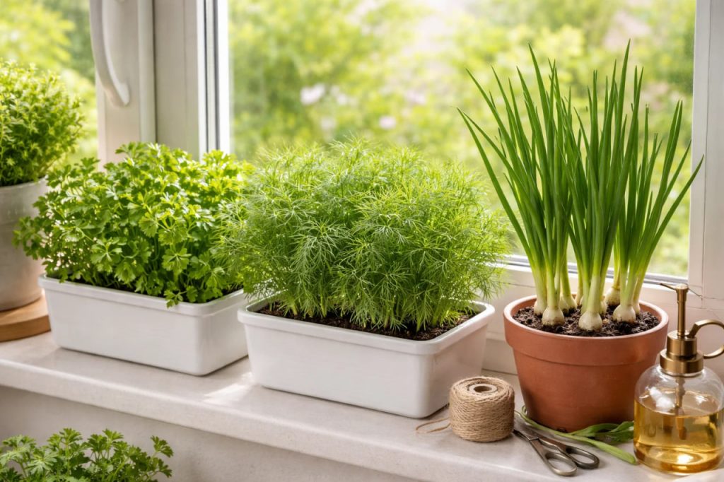 Как вырастить зелень на подоконнике: пошаговый гайд для начинающих