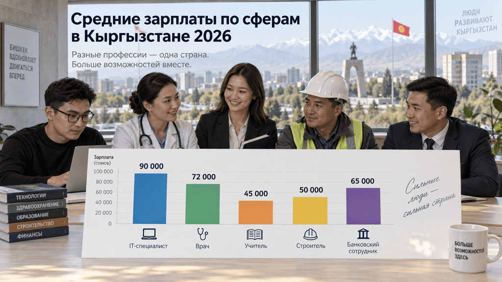 Зарплаты в Кыргызстане 2026 сколько получают